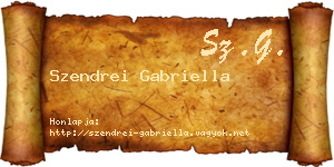 Szendrei Gabriella névjegykártya