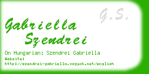 gabriella szendrei business card